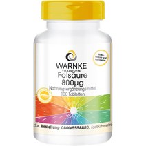 Warnke vital substances 엽산 800µg Folic Acid 100정