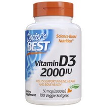 닥터스베스트 비타민D3 2000IU 180정 베지소프트젤