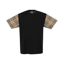 BURBERRY 빈티지 체크 반팔 티셔츠 블랙 8043057