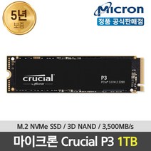 마이크론 크루셜 Micron Crucial P3 M.2 2280 NVMe SSD 1TB 아스크텍