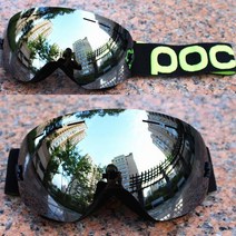 보드고글 POC-브랜드 스키 고글 UV400 이중 안개 방지 큰 마스크 안경 남성 여성 스노우 보드 편광 렌즈, [01] 1