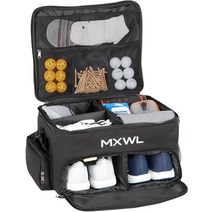 MXWL 골프 트렁크 차량 정리함 신발 티 공 및 기타 골프 액세서리 보관 가방, 원컬러