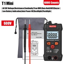 디지털 전기 멀티 테스터기 검전기 삑삑이 미터기 비접촉 테스트기 스마트 smart multimeter digital 600v ac dc mini voltage meter t1, t1 미니