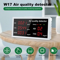 공기 질 감지기 5 in 1 모니터 오염 테스터 CO HCHO AQI TVOC 일산화탄소 센서 측정기, 한개옵션1, 한개옵션0