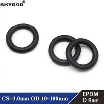 고무오링 10/50Pcs EPDM o Rings CS 3mm OD 10 100mm Acid and Alkali Resistance Water Friction o-ring Blac, [29] OD 38mm ID 32mm, [02] 50Pcs, [01] CS 3.0mm