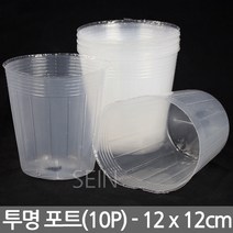 투명 초화 포트 4.5치(15x15cm) 5개 - 화분 폿트 비닐 모종 육묘 삽목 파종 텃밭 묘목 베란다 채소