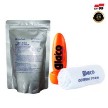 소프트99 글라코 G-4X 플러스 유리 발수코팅 45km 75ml+나노파우더 산화세륨 유막제거제 250g