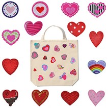 40종 하트 와펜 의류 소품 오바로크 자수 패치 리폼