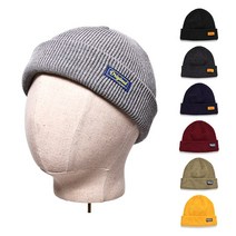 커먼하우스 오리지널 라벨링 골지 니트 숏비니 가을 겨울 와치캡