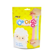 [문구조아] 아모스 아이솜 60g 샌드클레이 만들기 미술놀이 모래 클레이 연주황, 쿠팡 연주황