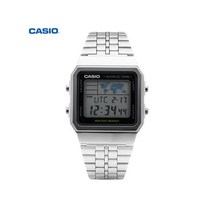 카시오 CASIO A500WA-1DF (A500WA-1D) 월드타임 빈티지 디지털 공용 메탈시계 34X39mm
