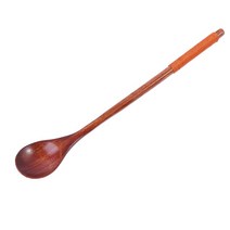 창조적인 일본식 너도밤나무 숟가락 분기 모양 긴 손잡이 국자 커피 교반 수프 식기, [06] 6