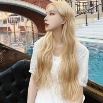 Prosekor 웨이브 롱헤어 인모 전체가발 아이돌가발 금발/흑발 8색상, 라이트그레이, 1개