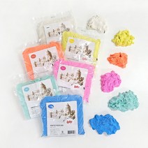 [더우드랜드] [라호] 키즈 클레이 모래 2개세트 1.2kg, 색상선택:키즈 클레이 모래 핑크 2개