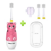 비바텍 메가텐 음파전동칫솔 3 in 1 기본형헤드 본품1개+리필2P+헤드커버(사은품), 1개, 고양이