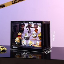 레고장 레고장식장 마징가케이스 POP-Mart 투명 아크릴 보관 피규어 블라인드 박스 스토리지 디스플레이 스, 03 upgrade black