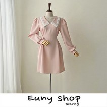 [으니샵] 토리레이스배색원피스 여자원피스 하객원피스 20대원피스 30대원피스 봄신상 봄원피스 카라원피스 레이스원피스 하객룩 데이트룩 하객패션