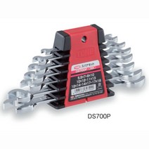 5.5x7mm~17x19mm 7PCS 일본정품 토네 양구스패너렌치세트 DS700P 양구스패너세트 토네스패너 토탈공구, 7개