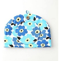 일본직발송 4. 상점의 이야기 티코지 티포트 커버 팟 세트 북유럽 플라워 블루장의 기술 카와시마 사치코, One Size_블루, 블루, One Size