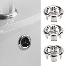 더블슬릿 세면대 오버플로우 물넘침 마개 캡 (3개입), 1개, ABS 크롬Y