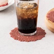 mh_국산 실리콘 컵받침 예쁜 티코스터 카페 커피잔 받침, 프리스 민트