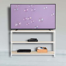 TV장 티비장 거실수납장 1100X500X600 3단, 화이트