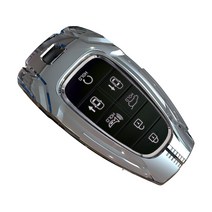 현대 신형 스마트키 케이스 메탈 소나타 더뉴그랜저 투싼NX4 더뉴싼타페 스타리아 악세사리 전용, 이터널 실버