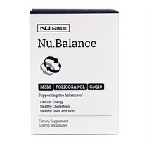 NU WISE NU 뉴질랜드 밸런스 MSG 폴리코사놀 코큐텐 90캡슐