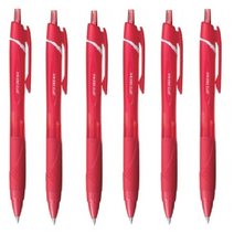 유니볼 제트스트림 볼펜 6개 SXN-150-07, 0.7mm 6개(적6)