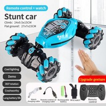 4WD 1:16 스턴트 RC 자동차 LED 조명 제스처 유도 변형 트위스트 등반 라디오 제어 어린이용 전자 장난감, Gesture 3 Control