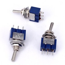 와이파이플러그 와이파이스위치 100PCS 미니 6A 125VAC SPDT MTS-102 3 핀 2 위치 On-on 토글 스위치 연습용, [01] Switch, 한개옵션1, 01 Switch