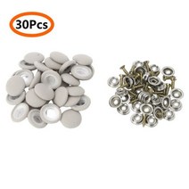 헤드라이너 고정 핀 자동차 천장 처침 수리 헤드라이닝 천 보수 유니버설 인테리어 나사 캡 지붕 버클 스냅 리벳 리테이너 헤드 라이너 버튼 30 개, One Size_Type B Beige Gray