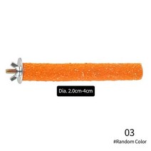 4CM/8CM 천연 나무 애완 동물 앵무새 조류 발톱 부리 그라인딩 Perches 스탠드 랙 클로 스틱 케이지 액세서, 03 Dia. 2.0cm-4CM