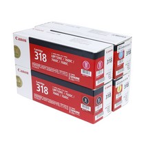 캐논 정품인증 LBP 7200Cdn 토너 4색1세트 CRG-318 BK/C/M/Y 평균 검정 3400매 / 칼라 각 2900매, 1개, 검정+칼라