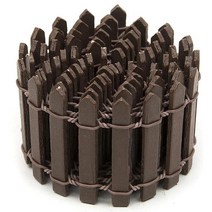 정원울타리 화단 나무 울타리 정원용품 인테리어 꾸미기 나무 미니어처 정원 울타리 장식 DIY 요정 정원 키, 02 초콜렛