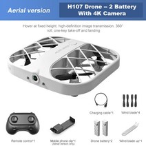 JJRC 4K WiFi 카메라가 장착된 미니 그리드 쿼드콥터 드론 4 채널 헬리콥터 장난감 헤드리스 360도 플립 어린이용 LED RC 장난감 375ea4, 05 White-2B-4KCamera