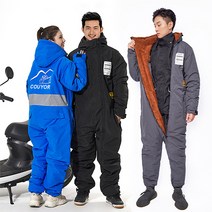 couyor 배달우주복 라이딩 겨울오토바이방한복 바이크점스슈트 겨울방한복 라이더슈트 바이크점프수트 작업복 우주복 배달우주복 현장복 방한 방수 방풍, 블랙