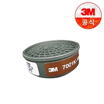 3M 7001K-100L 정화통 필터 방독 면체 마스크 단구형 교체 유기증기