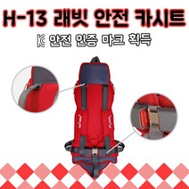 래빗벨트 H-13 레드 W3 2점식 어린이집 스쿨버스 안전벨트 카시트