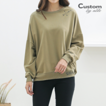 커스텀에이블 한정수량/패플단독 커스텀에이블 영문 레터링 포인트 맨투맨 티셔츠_C2108TS270C