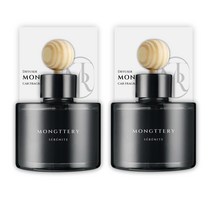 몽때리 세레니테 차량용 방향제 자동차 디퓨저 120ml, 1+1네이처그린