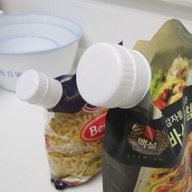화이트 밀폐 후드캡 폴리백 후드캡 봉지마개, 라지