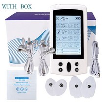 TENS 고품질 미니 8 모드 전기 침술 자극 바디 마사지 근육 치료 듀얼 출력 물리 치료 마사지, With Box_10