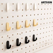 아트사인 빈티지보드 후크/타공판고리/타공판행거/타공판후크/1148/1149/1152, 1149 흰색  1팩