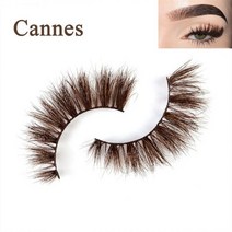 Asiteo 3D 리얼 밍크 속눈썹 도매 자연 갈색 인조 메이크업 두꺼운 긴 검은 확장 용품, 10 Pair_Cannes(Brown)