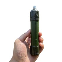 야외 생존 정수기 물 필터 빨대 미니 여과 시스템 활동 비상 캠핑 장비, [01] Army Green
