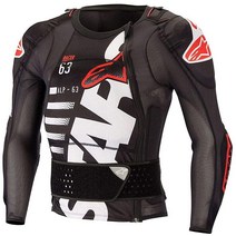 라이더옷 바이크점퍼 Alpinestars 알파인스타 남성용 시퀀스 보호 오토바이 재킷 긴팔 블랙/화이트/레드 L, Large, Black/White/Red