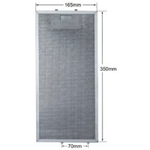 00435204 쿠커 후드 필터 350x165mm 메쉬 금속 그리스 필터 Beko AEG Bosch Siemens Balay, 단일옵션