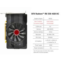 XFX-RX 580 8GB 4GB 2GB 그래픽 카드 AMD GPU Radeon RX590 570 560 550 R7 R9 370 380 비디오 데스크탑 P, 02 RX550 4GB 1Fan