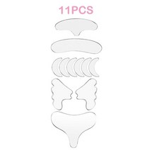 이마 미간 팔자 목 주름 패치 제거 개선 테이프 실리콘 스티커 재사용 가능한 얼굴 눈, 11개 세트